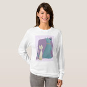 Schattigee Cartoon stijl Cat & Dog T-shirt (Voorkant volledig)