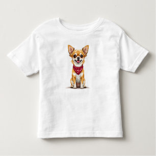 Schattigee cartoon-stijl Chihuahua Kinder Shirts