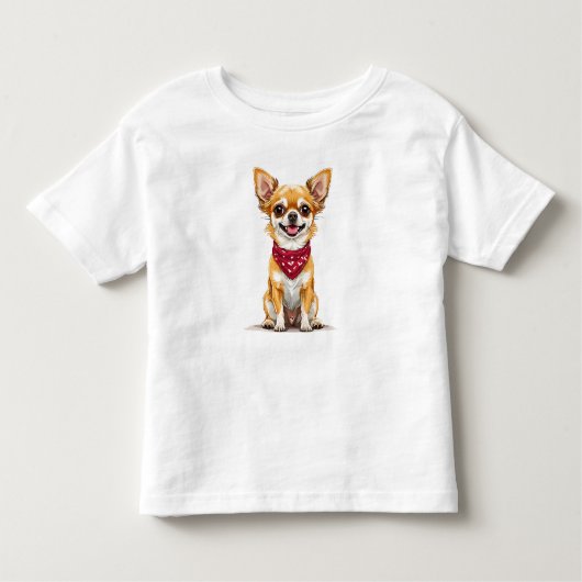 Schattigee cartoon-stijl Chihuahua Kinder Shirts (Voorkant)