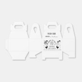 Schattigee Cartoon stijl Doodle rustiek ei karton Bedankdoosjes (Uitgevouwen)