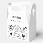 Schattigee Cartoon stijl Doodle rustiek ei karton Bedankdoosjes (Geopend)