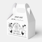 Schattigee Cartoon stijl Doodle rustiek ei karton Bedankdoosjes (Voorkant Zijde)