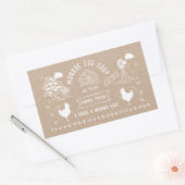 Schattigee Cartoon stijl Doodle rustiek ei karton Rechthoekige Sticker (Envelop)