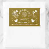 Schattigee Cartoon stijl Doodle rustiek ei karton Rechthoekige Sticker (Tas)