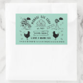 Schattigee Cartoon stijl Doodle rustiek ei karton Rechthoekige Sticker (Tas)