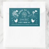 Schattigee Cartoon stijl Doodle rustiek ei karton Rechthoekige Sticker (Tas)