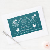 Schattigee Cartoon stijl Doodle rustiek ei karton Rechthoekige Sticker (Envelop)