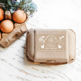 Schattigee Cartoon stijl Doodle rustiek ei karton Rechthoekige Sticker