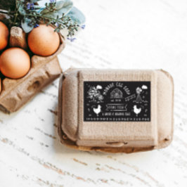 Schattigee Cartoon stijl Doodle rustiek ei karton Rechthoekige Sticker