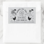 Schattigee Cartoon stijl Doodle rustiek ei karton Rechthoekige Sticker (Tas)