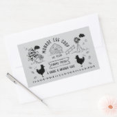 Schattigee Cartoon stijl Doodle rustiek ei karton Rechthoekige Sticker (Envelop)