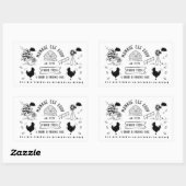 Schattigee Cartoon stijl Doodle rustiek ei karton Rechthoekige Sticker (Vel)