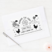 Schattigee Cartoon stijl Doodle rustiek ei karton Rechthoekige Sticker (Envelop)