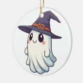 Schattigee cartoon stijl Little Ghost Design Keramisch Ornament (Links)
