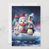 Schattigee cartoon stijl pinguïns vrienden. kaart (Achterkant)