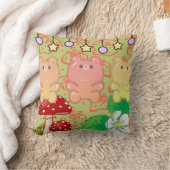 Schattigee Cartoon-stijl vierkante Kinderen Kussen (Deken)