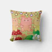 Schattigee Cartoon-stijl vierkante Kinderen Kussen (Voorkant)