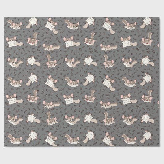 Schattigee Cartoon Sugar Glider Cadeaupapier (Vlak)