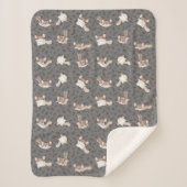 Schattigee Cartoon Sugar Glider Sherpa Deken (Voorkant)