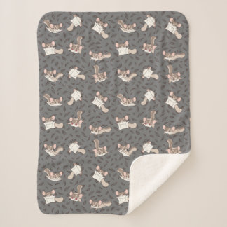 Schattigee Cartoon Sugar Glider Sherpa Deken