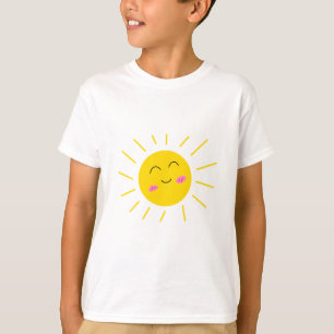 Schattigee Cartoon Sweet Happy Speelse Zon Kinder T-shirt