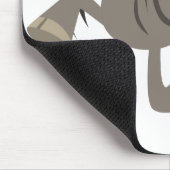 Schattigee Cartoon Tap Dancing Wildebeest Mousepad Muismat (Hoek)