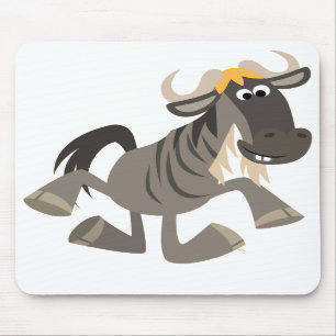 Schattigee Cartoon Tap Dancing Wildebeest Mousepad Muismat