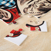 Schattigee Cartoon Tattoo Cowgirl Legpuzzel (Zijkant)