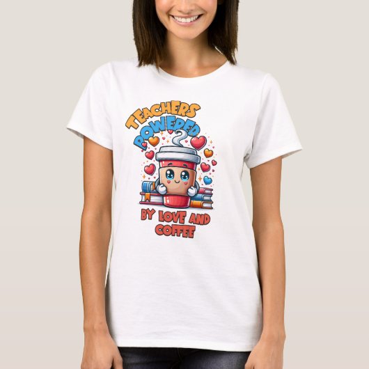 Schattigee Cartoon Teacher Valentijnsdag T-shirt (Voorkant)