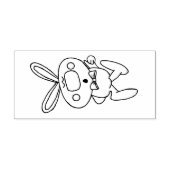 Schattigee Cartoon Tekening Duimen Omhoog Bunny Bo Rubberstempel (Afrduk)