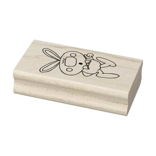 Schattigee Cartoon Tekening Duimen Omhoog Bunny Bo Rubberstempel (Stempel)