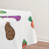 Schattigee Cartoon Tekening Groenten Plantaardig P Tafelkleed (Voorbeeld)