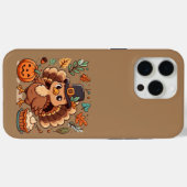 Schattigee Cartoon Thanksgiving kalkoen en pompoen Case-Mate iPhone Case (Achterkant (horizontaal))
