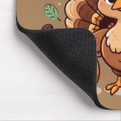 Schattigee Cartoon Thanksgiving kalkoen en pompoen Muismat (Hoek)