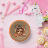 Schattigee Cartoon Thanksgiving kalkoen en pompoen Papieren Kommen (Feest)