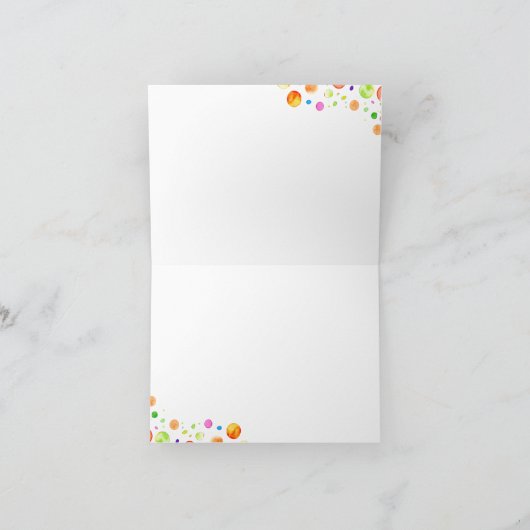 Schattigee Cartoon Tijger en Dierenprint - Blank Bedankkaart (Binnen)