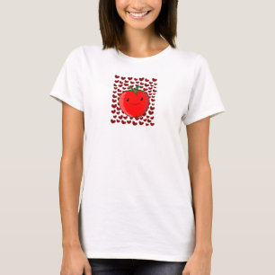 Schattigee Cartoon Tomaat Liefhebber T-shirt