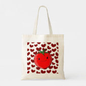 Schattigee Cartoon Tomaat Liefhebber Tote Bag (Achterkant)