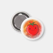 Schattigee Cartoon Tomaat Waterverf Achtergrond Magneet (Voorkant / Achterkant)