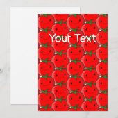 Schattigee Cartoon Tomatenpatroon Aangepast Kaart (Voorkant / Achterkant)