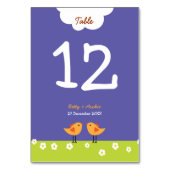 Schattigee Cartoon Tortelduifjes (nacht) bruiloft Kaart (Achterkant)