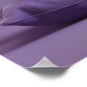 Schattigee Cartoon Tortoiseshell Kitten op Paarse  Poster (Hoek)