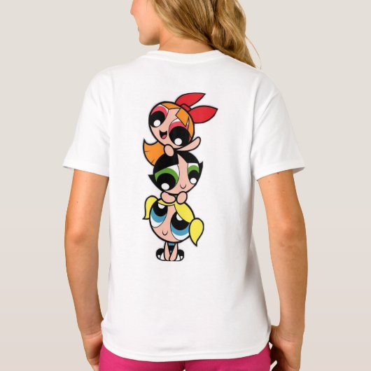 Schattigee Cartoon Trio Meisjes Graphic T-shirt (Achterkant)
