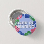 Schattigee Cartoon Tropische Blauwe Blauwe Harde H Ronde Button 3,2 Cm (Voorkant /achterkant)