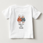 Schattigee Cartoon Trui Koude Ganzen Eend Paar (Achterkant)