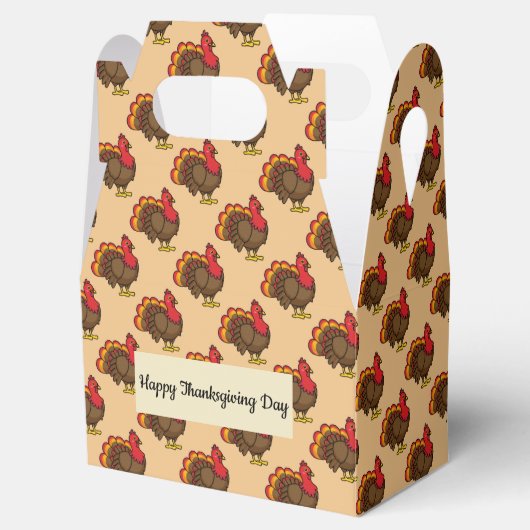 Schattigee Cartoon Turkije Bedankdoosjes (Geopend)