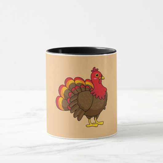 Schattigee Cartoon Turkije Mok (Midden)