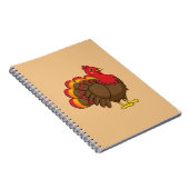 Schattigee Cartoon Turkije Notitieboek (Rechterzijde)
