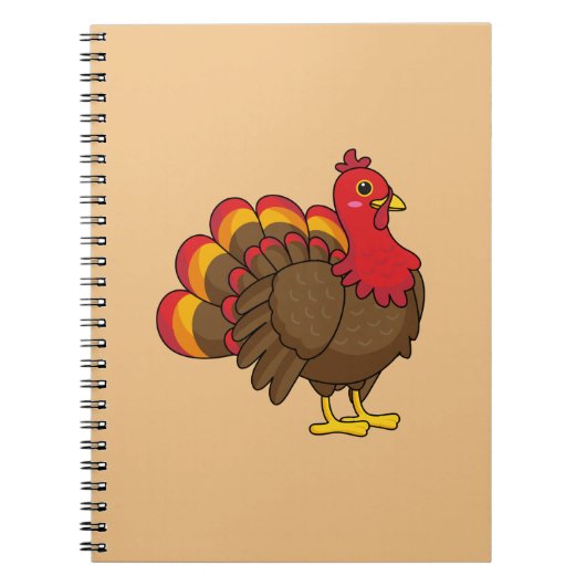 Schattigee Cartoon Turkije Notitieboek (Voorkant)