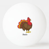Schattigee Cartoon Turkije | personaliseren Pingpongbal (Voorkant)